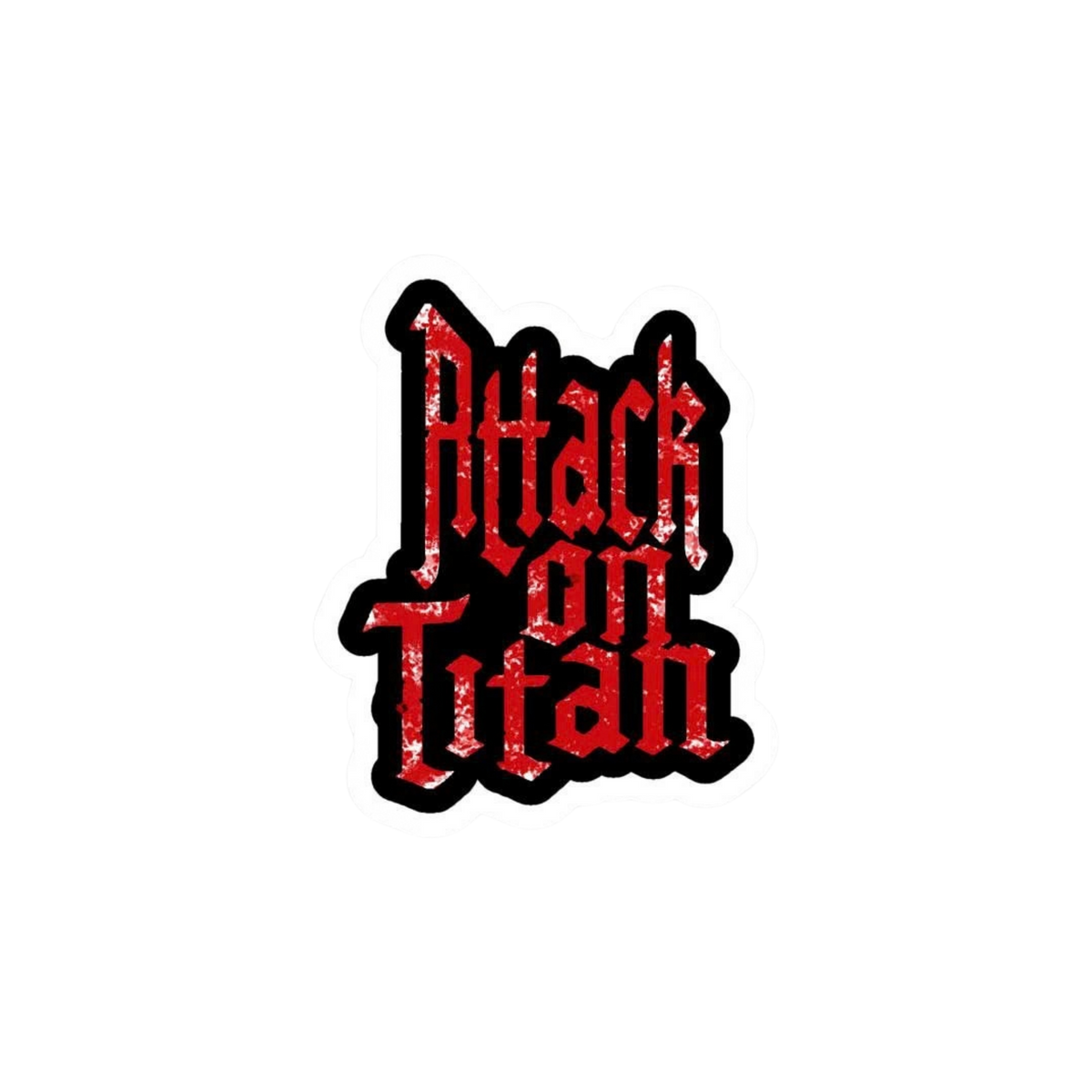 Attack on Titan Red Logo Sticker | Anime Sticker