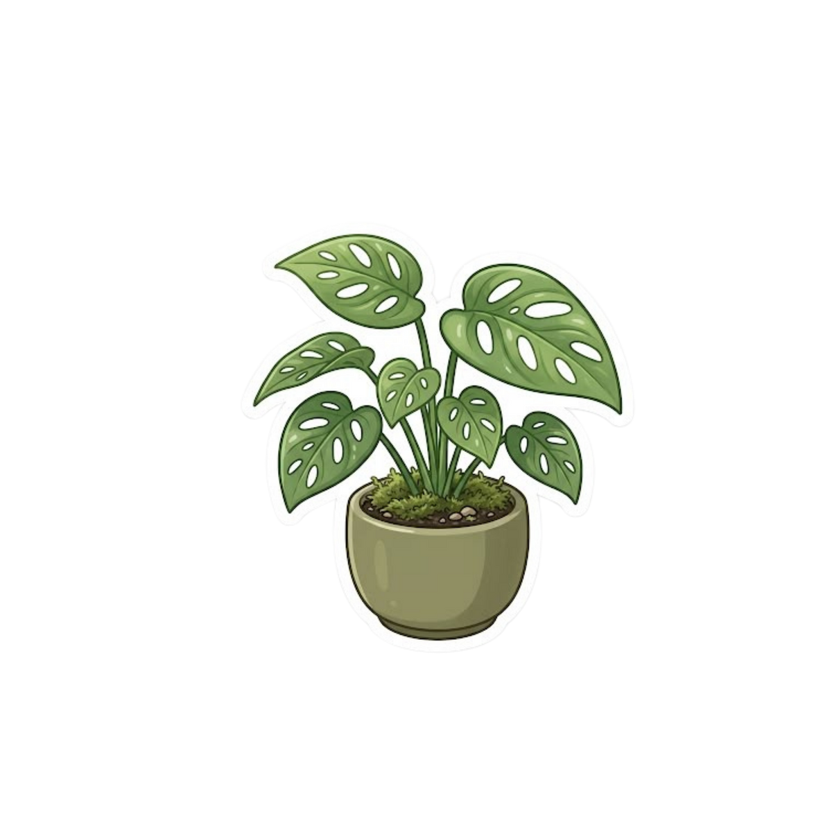 Mini Monstera Plant Sticker | Customized Sticker BD