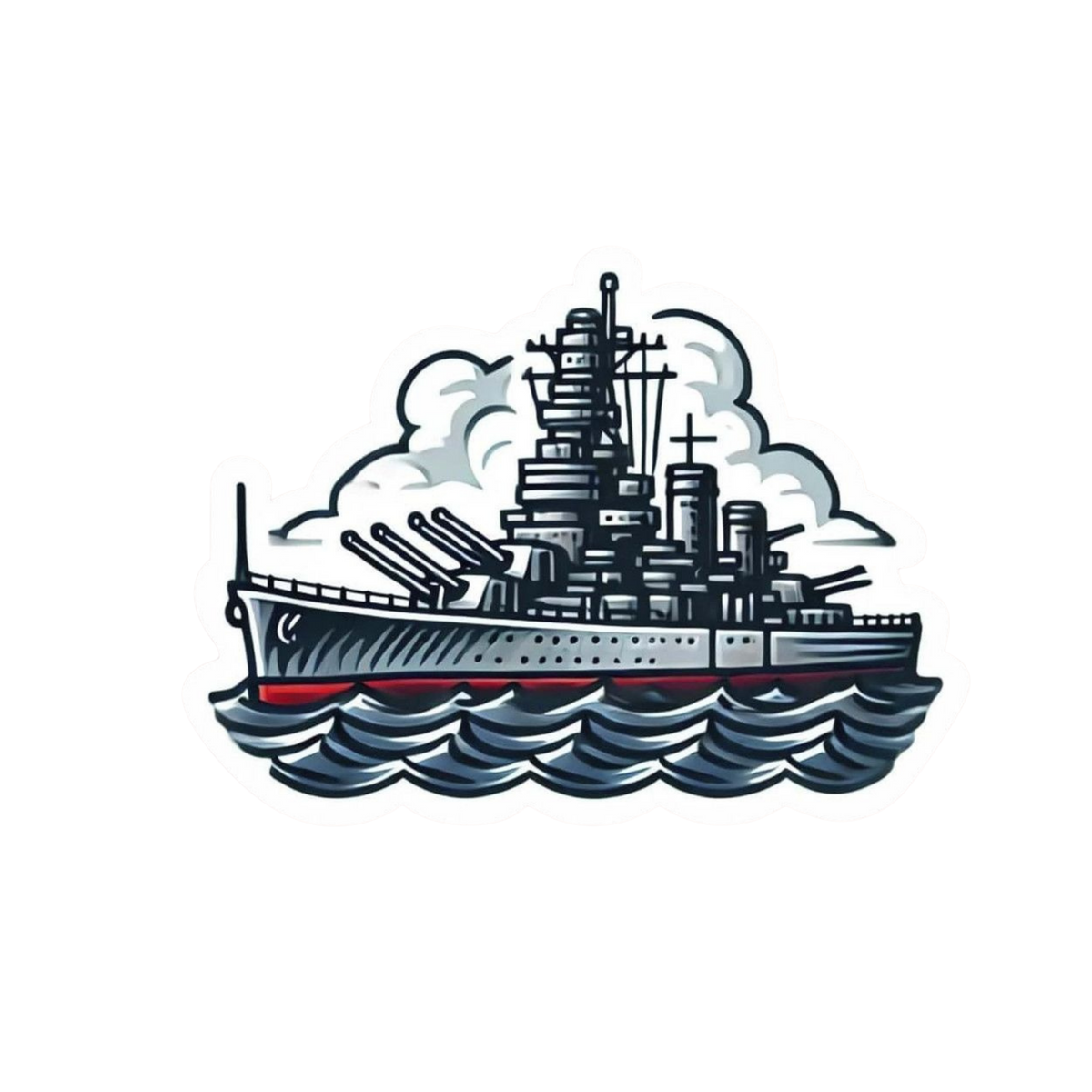 Warship Sticker | Naval Ship Design | Customized Sticker BD