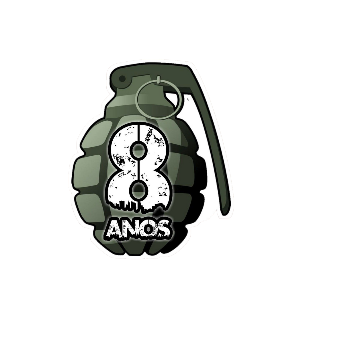 8 Years Military Grenade Sticker | Combat & Military | Customized Sticker BD