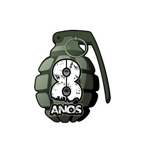 8 Years Military Grenade Sticker | Combat & Military | Customized Sticker BD
