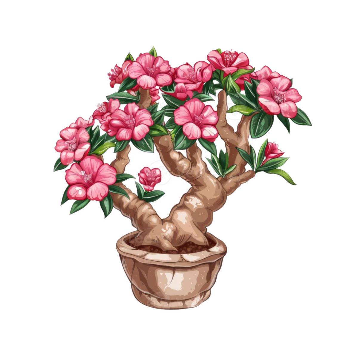 Adenium Plant Bonsai Sticker | Customized Sticker BD
