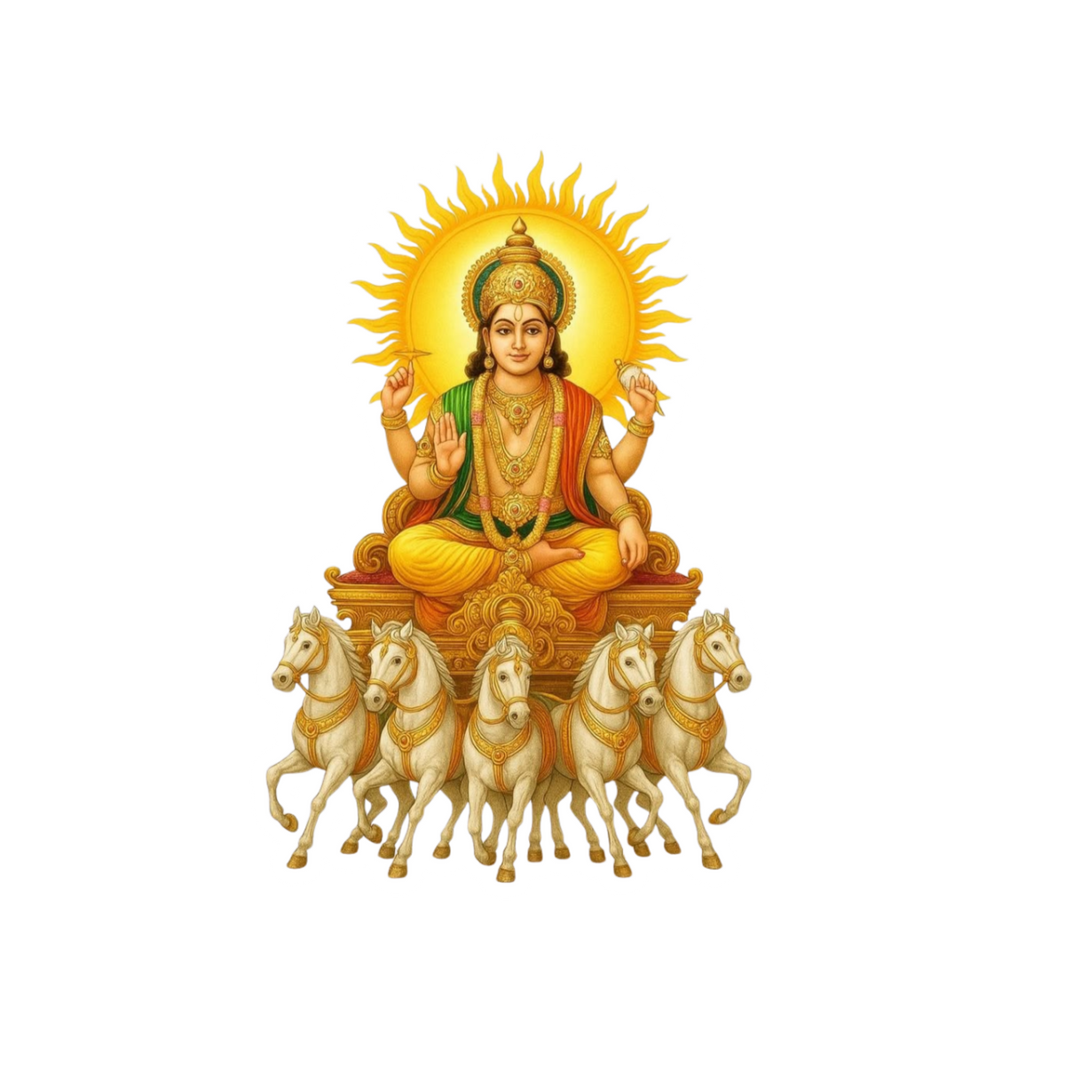 Surya Dev Sticker | Om, Gods, Mantras & Spiritual Symbol | Customized Sticker BD