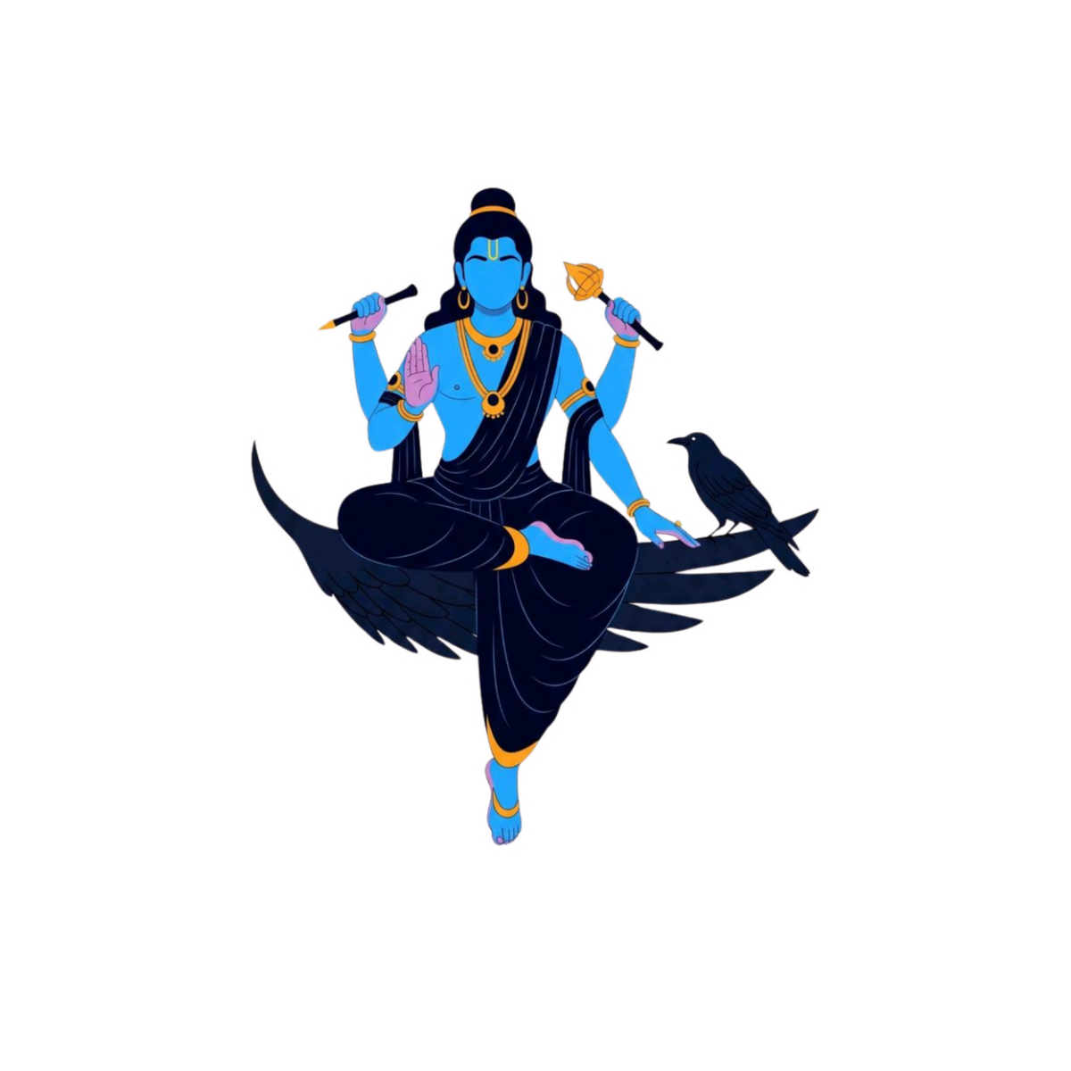 Shani Dev Sticker | Om, Gods, Mantras & Spiritual Symbol | Customized Sticker BD