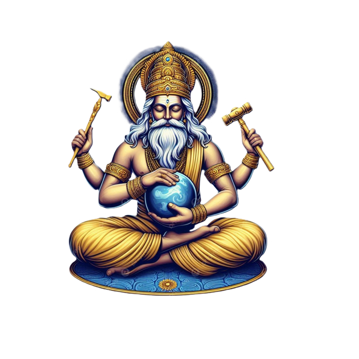 Vishwakarma Sticker 2 | Om, Gods, Mantras & Spiritual Symbol | Customized Sticker BD