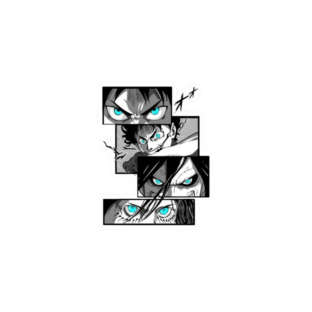Eren Eyes Manga Panel Sticker | Attack on Titan | Anime Sticker