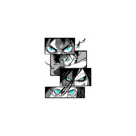 Eren Eyes Manga Panel Sticker | Attack on Titan | Anime Sticker