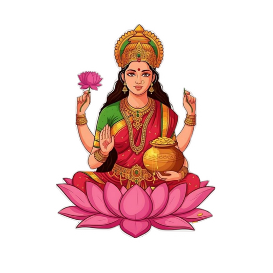 Goddess Lakshmi Sticker | Om, Gods, Mantras & Spiritual Symbol | Customized Sticker BD