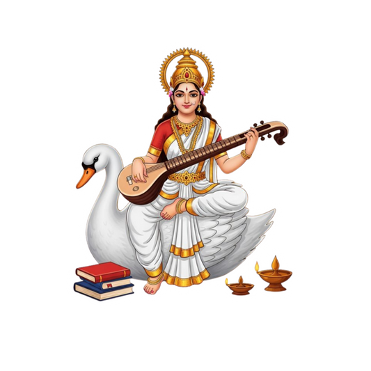 Goddess Saraswati Sticker | Om, Gods, Mantras & Spiritual Symbol | Customized Sticker BD