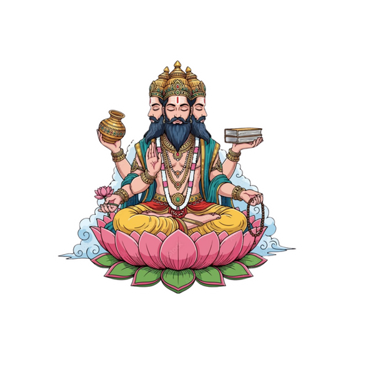 Lord Brahma Sticker | Om, Gods, Mantras & Spiritual Symbol | Customized Sticker BD