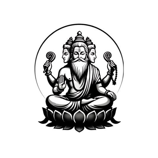 Lord Brahma Sticker 2 | Om, Gods, Mantras & Spiritual Symbol | Customized Sticker BD