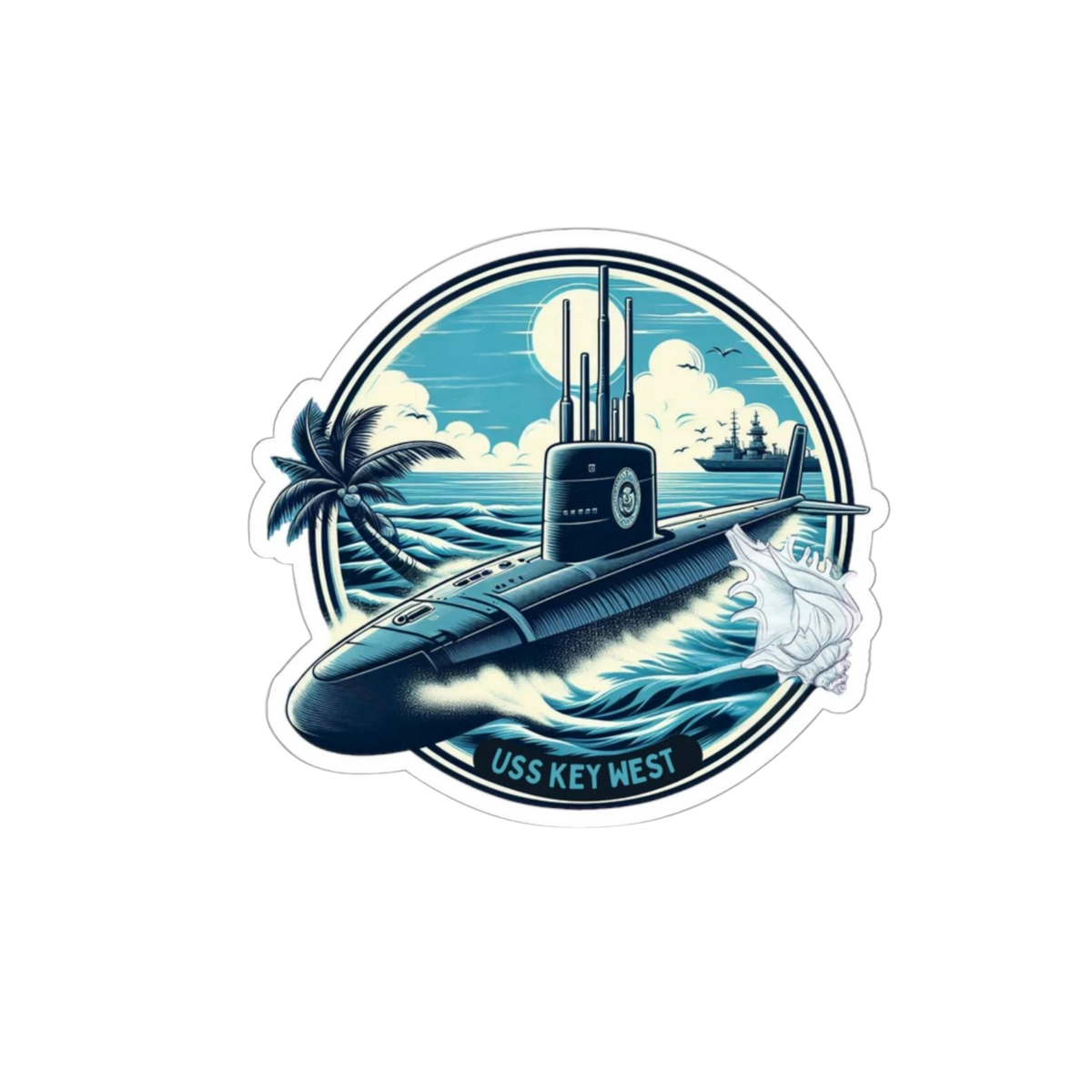Submarine Sticker | USS Key West Design | Customized Sticker BD