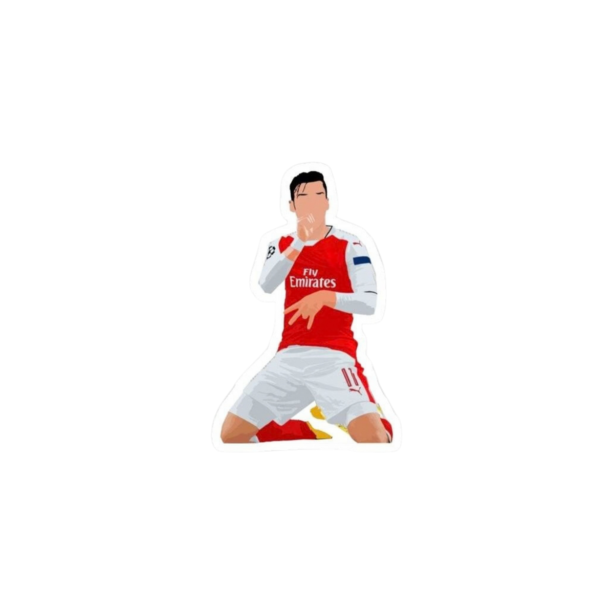 Mesut Ozil 11 Arsenal Celebration Sticker | Customized Sticker BD