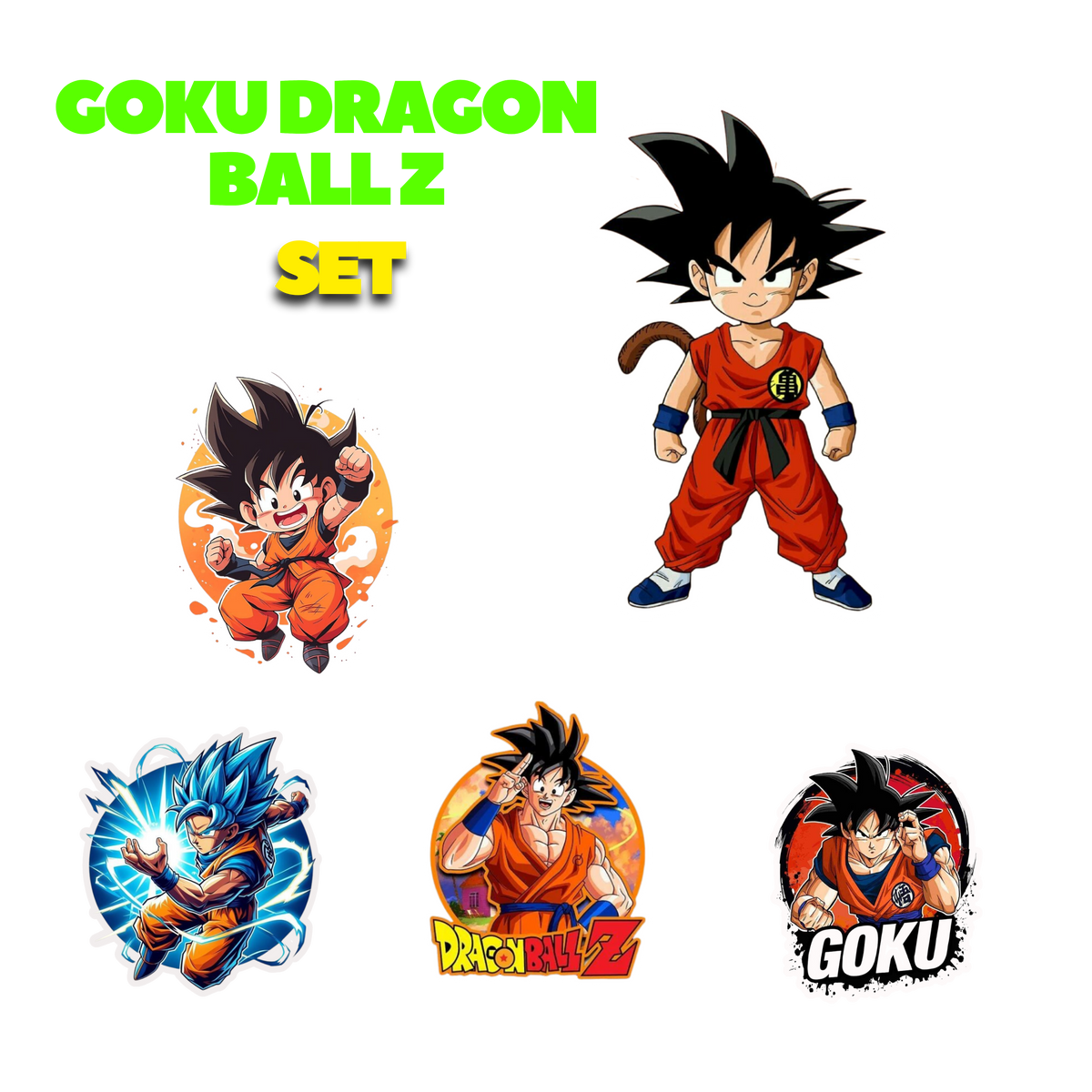 Goku Dragon Ball Z Sticker Set | Anime |Customized Sticker BD