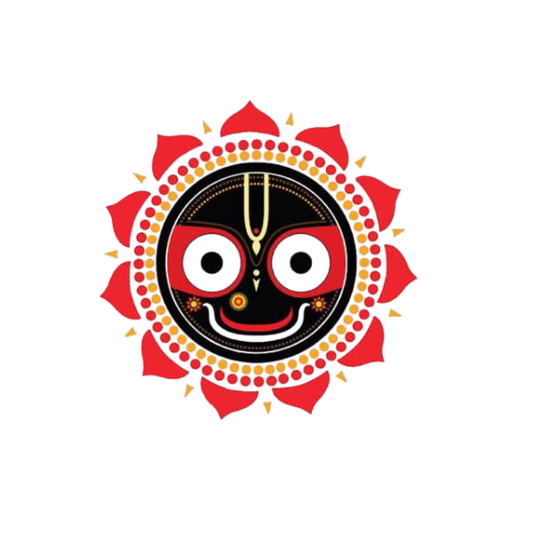 Lord Jagannath Face Lotus Mandala Sticker | Om, Gods, Mantras & Spiritual Symbol | Customized Sticker BD