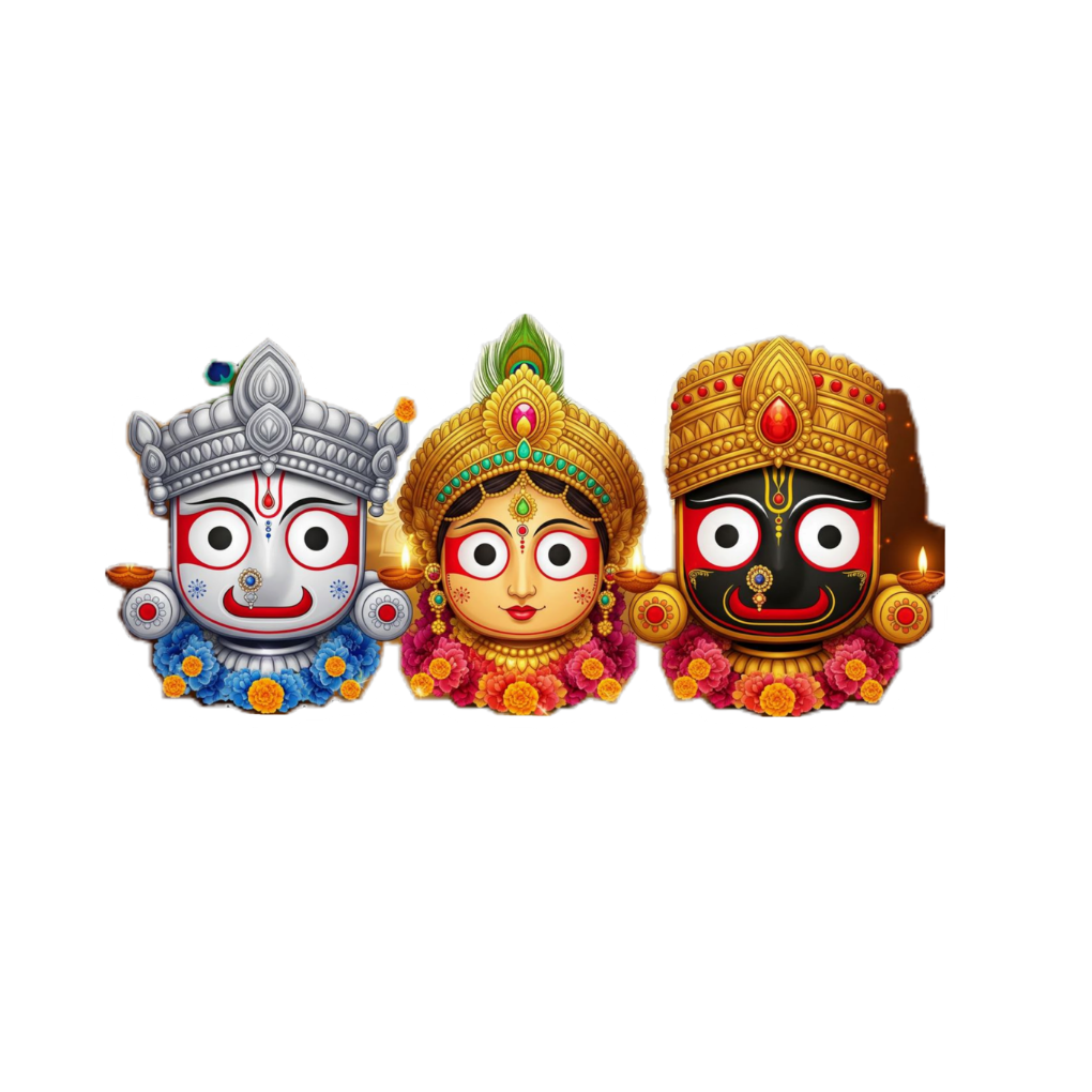 Jagannath Balabhadra & Subhadra Trio Sticker | Hindu God and Goddess Stickers | Customized Sticker BD