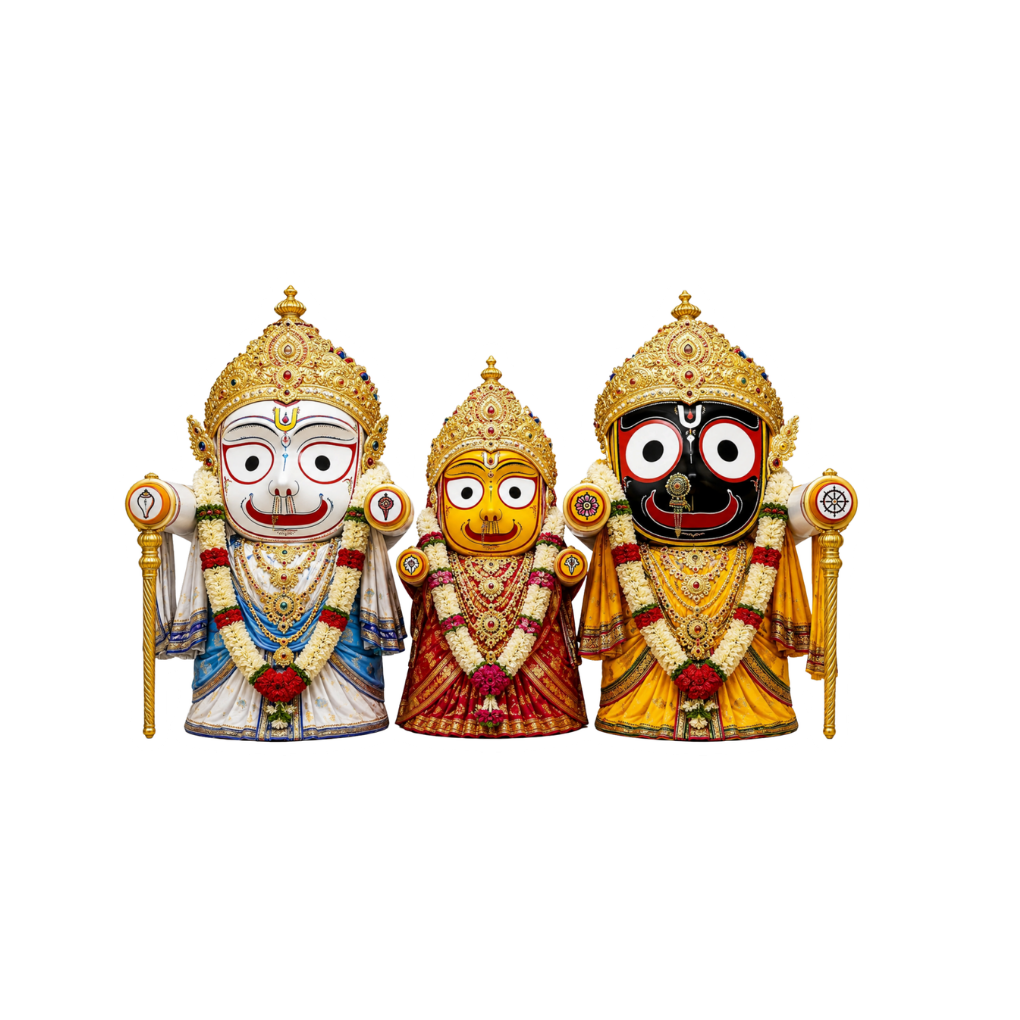 Jagannath Balabhadra & Subhadra Temple Idol Sticker | Hindu God and Goddess Stickers | Customized Sticker BD