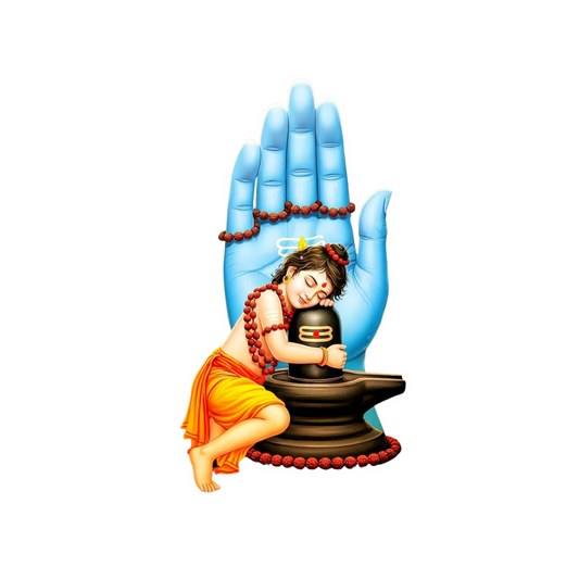 Baby Sleeping on Shivling & Lord Shiva Hand Sticker | Hindu God and Goddess Stickers | Customized Sticker BD