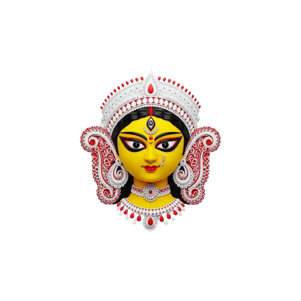 Goddess Durga Face Sticker | Hindu God and Goddess Stickers | Customized Sticker BD