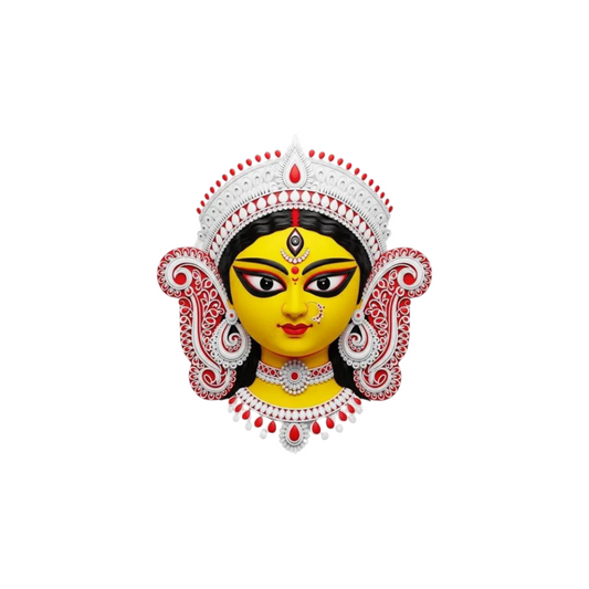 Goddess Durga Face Sticker | Hindu God and Goddess Stickers | Customized Sticker BD