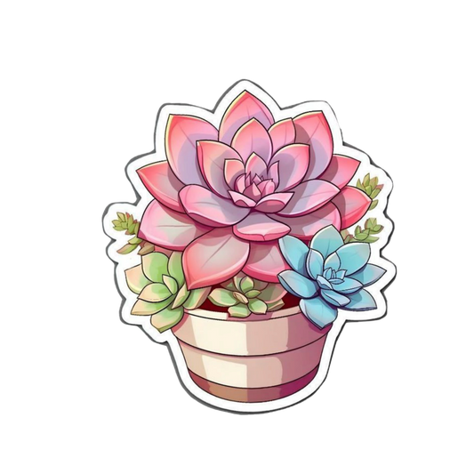 Pink Lotus Succulent Sticker | Customized Sticker BD