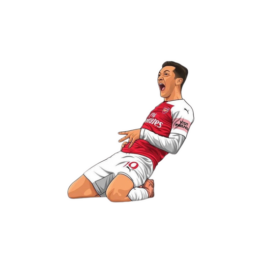Mesut Ozil 10 Knee Slide Arsenal Sticker | Customized Sticker BD