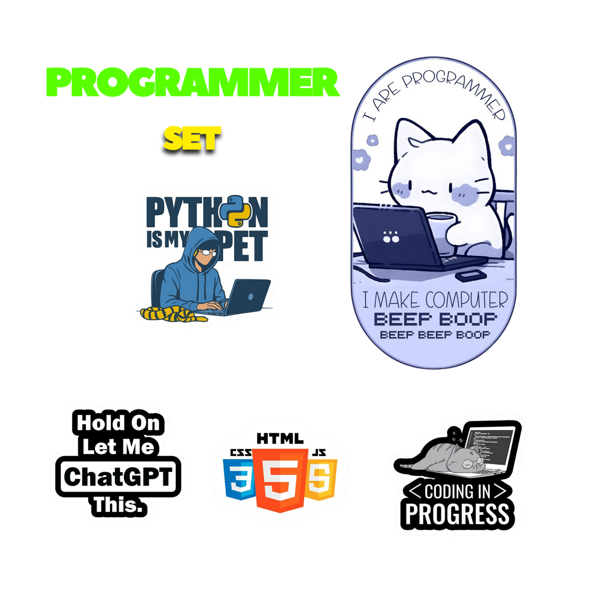 Programmer Sticker Set | Customized Sticker BD