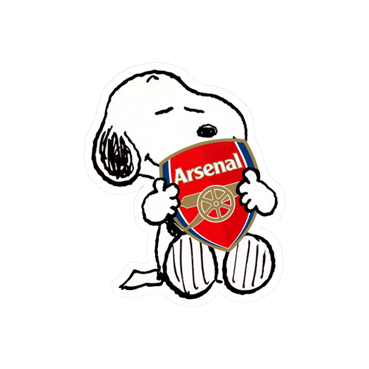 Snoopy Hugging Arsenal Crest Sticker | Customized Sticker BD