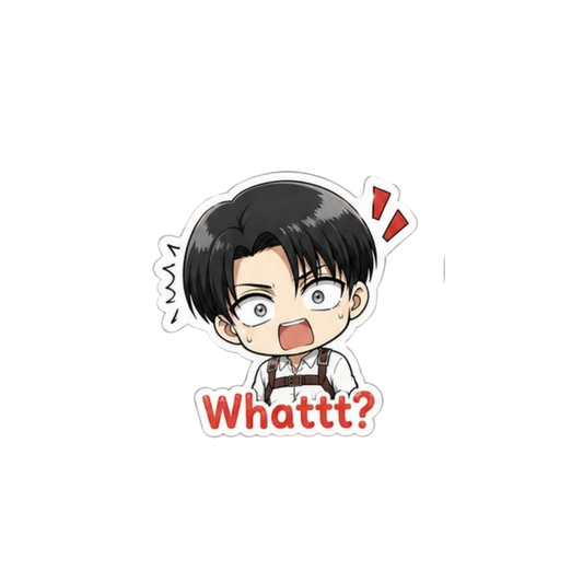 Chibi Levi Whattt Meme Sticker | Attack on Titan | Anime Sticker