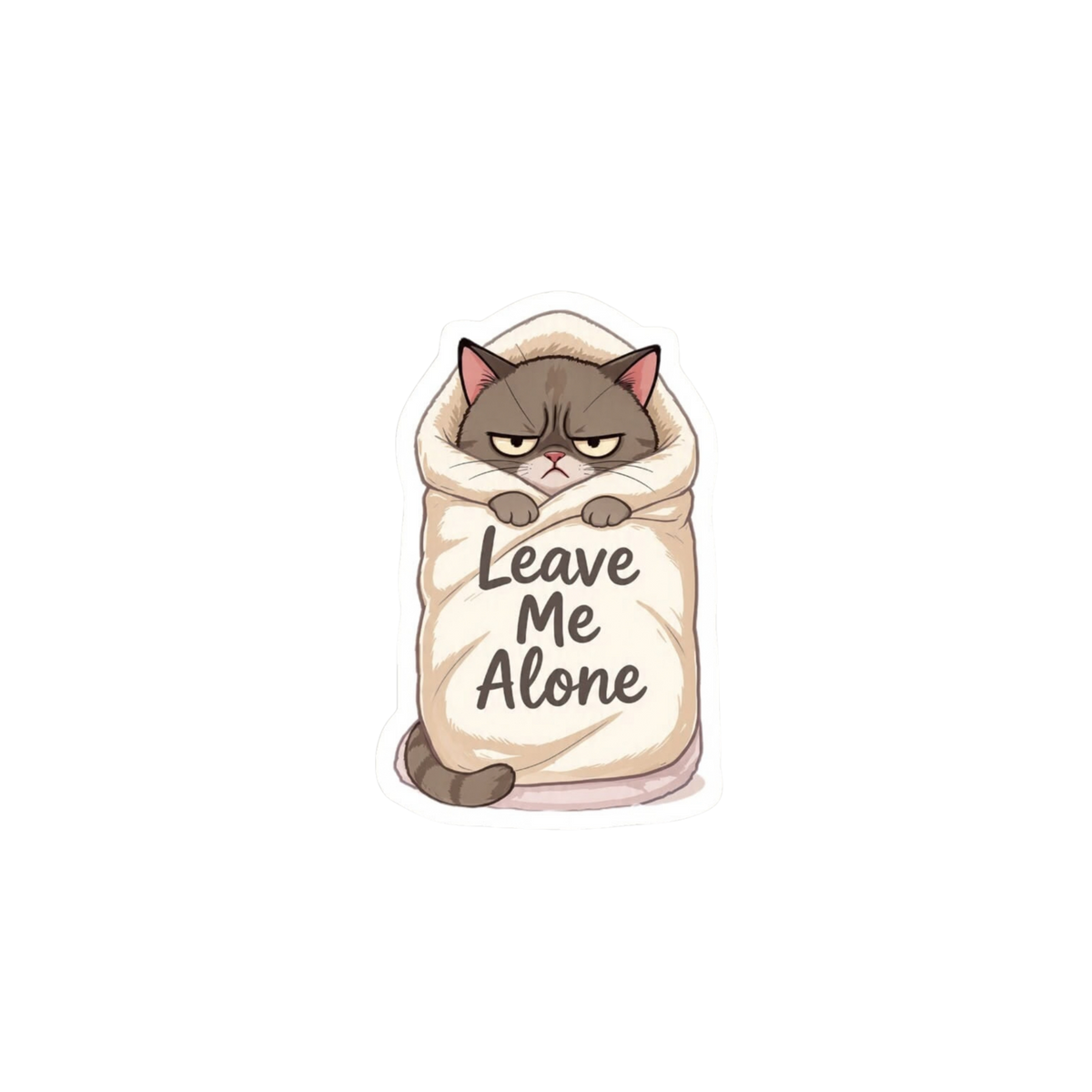 Leave Me Alone Grumpy Cat Sticker | Attitude Sticker | Customized Sticker BD