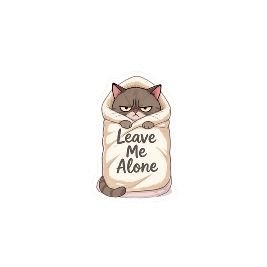 Leave Me Alone Grumpy Cat Sticker | Attitude Sticker | Customized Sticker BD